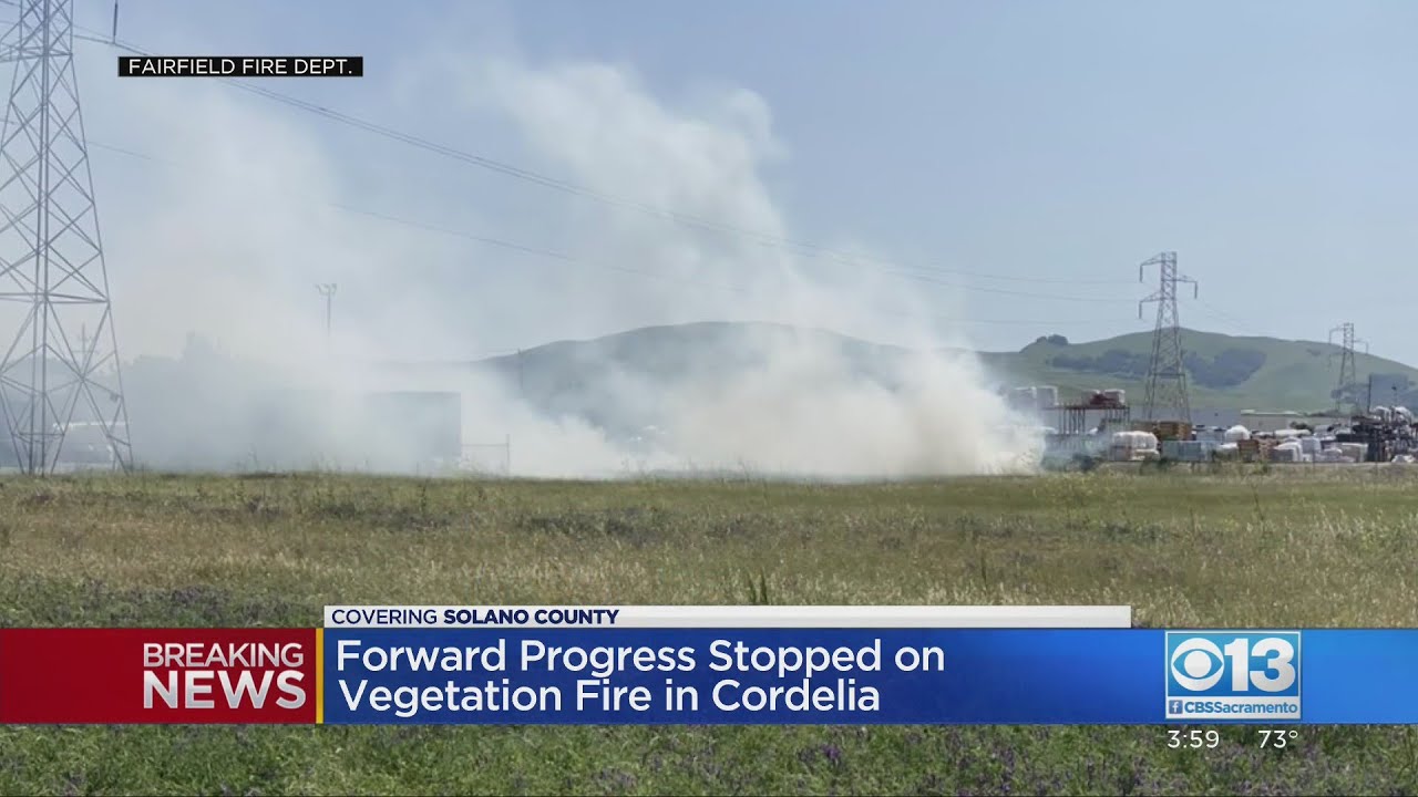 Forward Progress Stopped On Grass Fire In Cordelia