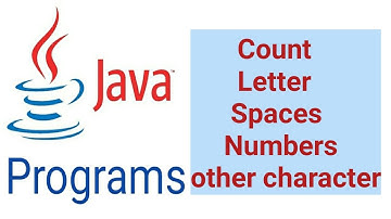 Write a Java program to count the letters spaces numbers and other characters of an input string