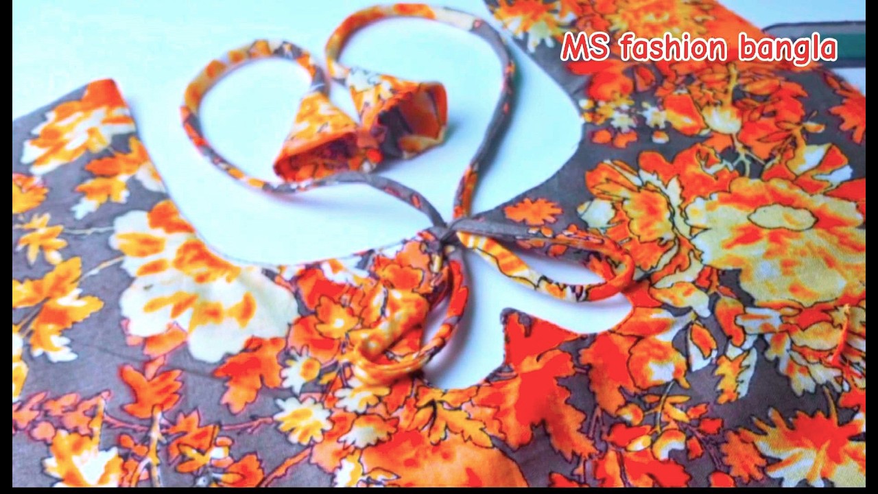 ফিতা দিয়ে লাভ গলা কাটিং ও সেলাই । Love neck design easy way cutting ...