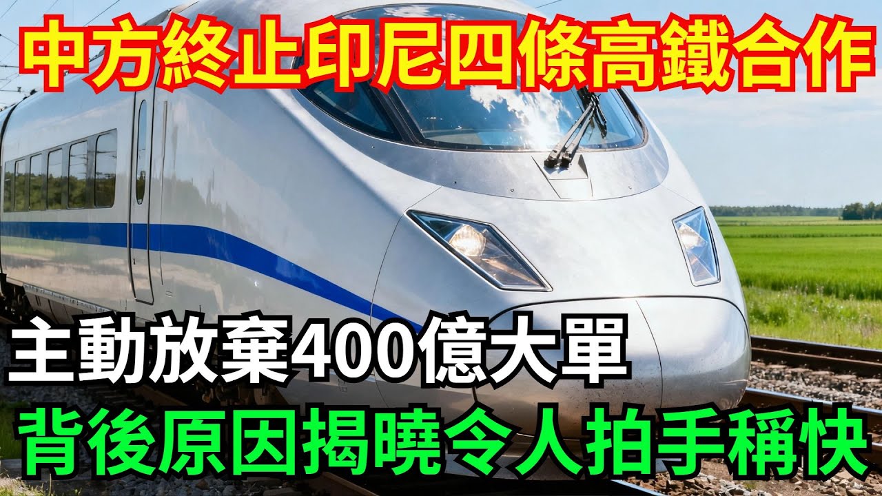 中方終止印尼四條高鐵合作，主動放弃400億大單，背後原因揭曉令人拍手稱快！【智造大國】#科普  #工程 #超級工程 #中國基建#建造#科技
