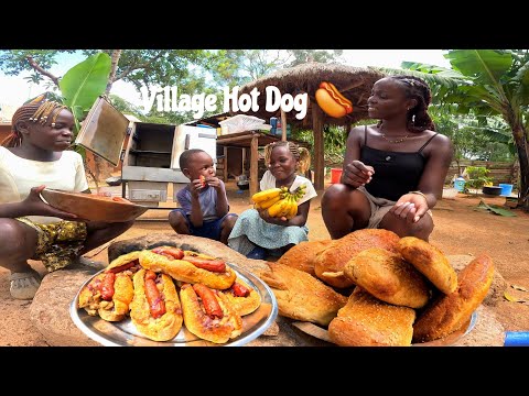 HOT Dogs 🌭  For Lunch | African Village Family Having a slight Taste of American Food