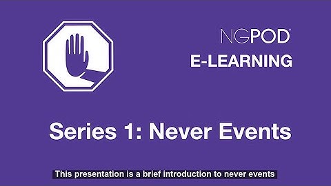 What is patient safety "Never Event"?