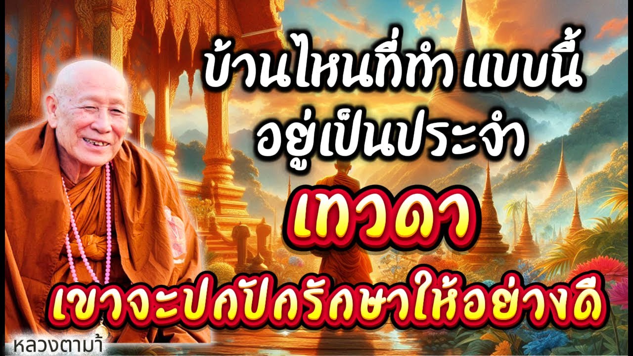 บ้านไหนที่ทำแบบนี้อยู่เป็นประจำเทวดาเขาจะปกปักรักษาให้อย่างดี #หลวงตาม้า  #ธรรมะ