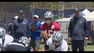 Watch Cowboys new QB Sam Howell great throws to Marquez Valdes Scantling, Camden Brown and...