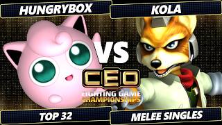 CEO 2026 - Kola (Fox) Vs. Hungrybox (Jigglypuff) Smash Melee - SSBM