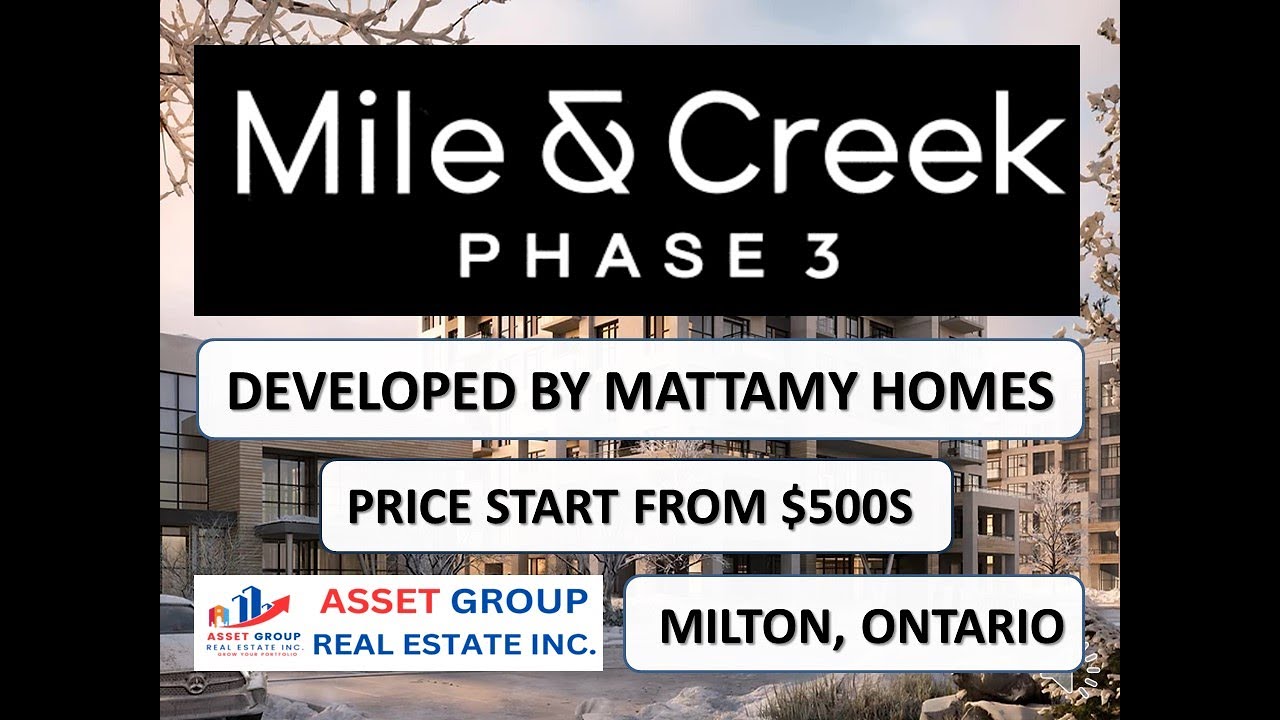 MILE AND CREEK CONDOS PHASE 3 BY MATTAMY MILTON ONTARIO PRICE