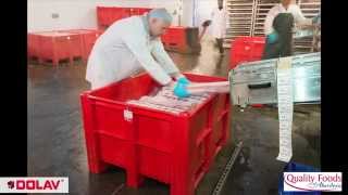 Bringing home the bacon in Dolav plastic pallet boxes - Bacon Slicing and Storage