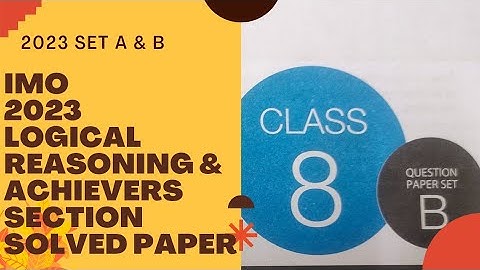 class 8 imo 2023 previous year paper set  A & B /imo class 8 2023 paper/class 8 maths Olympiad 2023