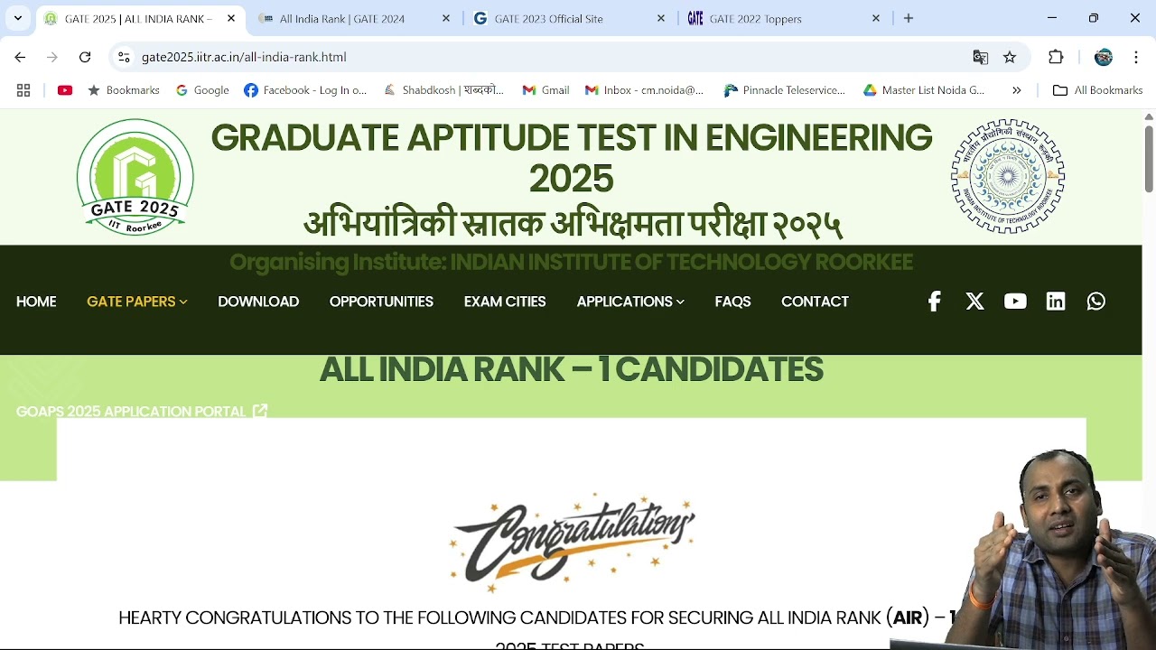 GATE Toppers' Marks Analysis: A Comparative Study (GATE-2022 to GATE-2025)