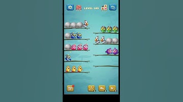 🏅BIRD SORT PUZZLE 🐦 LVL 185 🦉Gameplay Walkthrough🎮 #shorts #birdsort #birdsortpuzzle #walkthrough