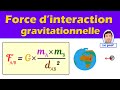 Force dinteraction gravitationnelle  formule pour calculer lintensit