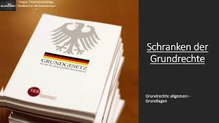 Die Schranken Der Grundrechte I Grundrechte Grundlagen 24
