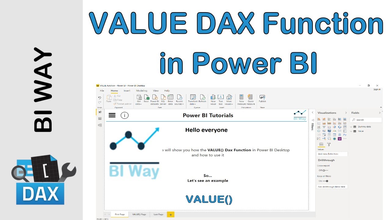 Dax language value function in power bi youtube