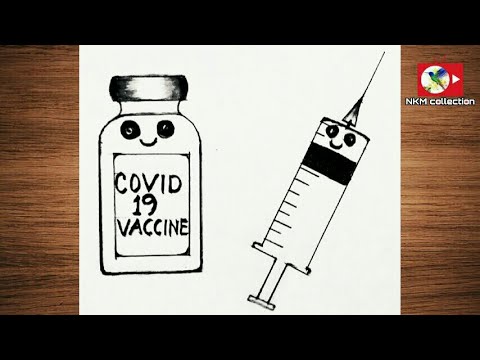 How to draw corona virus vaccine from vial, Fight against corona virus, Poster drawing, Draw vaccine