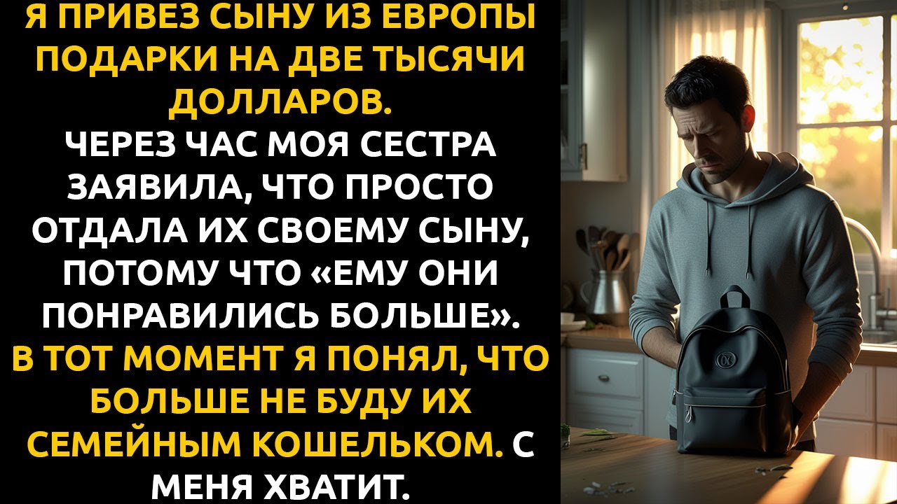 Я привёз сыну подарки из Европы на $2000... а моя сестра просто ОТДАЛА их своему ребёнку.