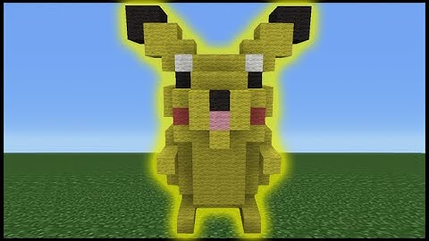 Minecraft Tutorial: How To Make A Mini Pikachu Plush Statue