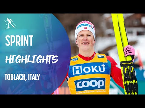 Klaebo dominates the final by beating his compatriot Taugboel | Toblach | FIS Cross Country