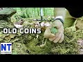 Finding really old coins metal detecting colonial sites cellars with Fisher F19