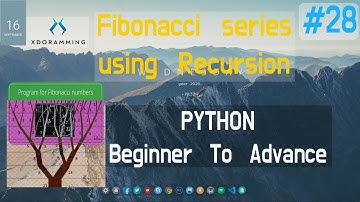 Fibonacci series using Recursion in Python | Python Beginner to Advance in Hindi #28