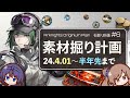 【理性効率半年版】イベント素材掘り計画表 2024年4月号 13章実装(ヘドリー)~R6Sコラボ(Ela)まで ボイロ実況 アークナイツ /Arknights Originium Planner