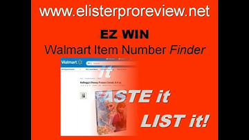 EZ WIN Walmart Item Number Finder by eLister Pro Works Like EZ ASIN