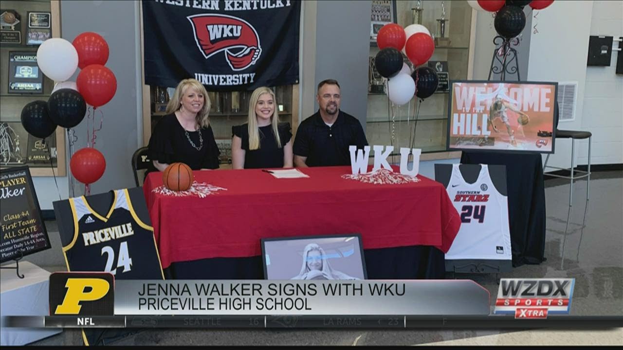 Priceville basketball standout Jenna Walker signs with Western Kentucky