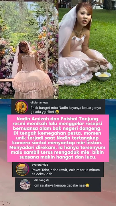 Momen Santai Nadin Amizah Makan Mie Instan Duduk Dirumput Saat Pesta Resepsi Pernikahan #fyp #viral