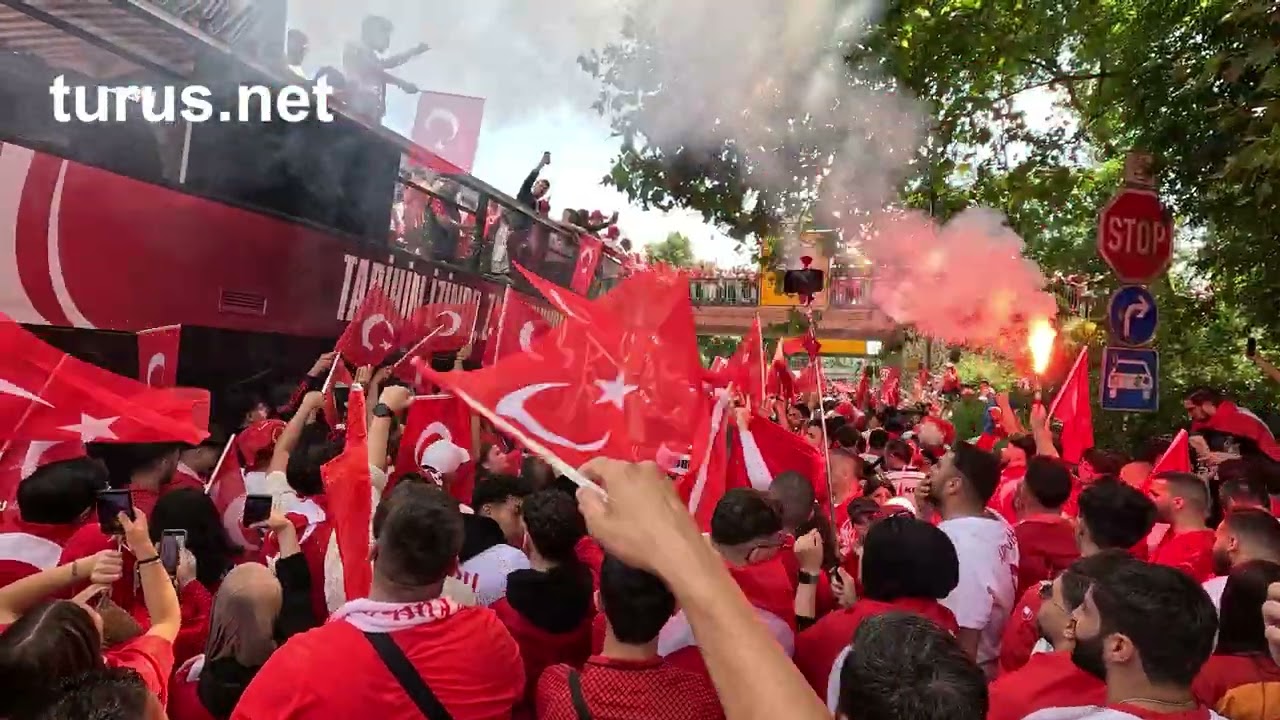 Lange Version KRASSER Fanmarsch 30.000 Türken DORTMUND EURO 2024 TÜRK taraftar yürüyüşü Turkey March