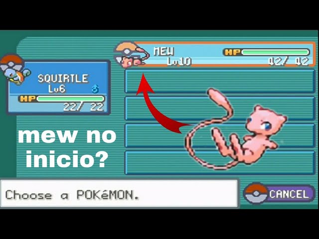 pokemo fire red - como obter o mew no começo do jogo sem codigo