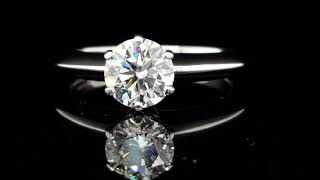 Tiffany & Co. 0.90Ct Hvvs2 Triple X Round Brilliant Diamond Engagement Ring