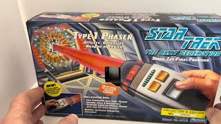 Vintage Playmates 1994 Star Trek The Next Generation Electronic Type 1 Phaser Collectors Edition