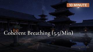 A Temple at Midnight: 11 Minutes of Coherent Breathing to Reset Your Day screenshot 3