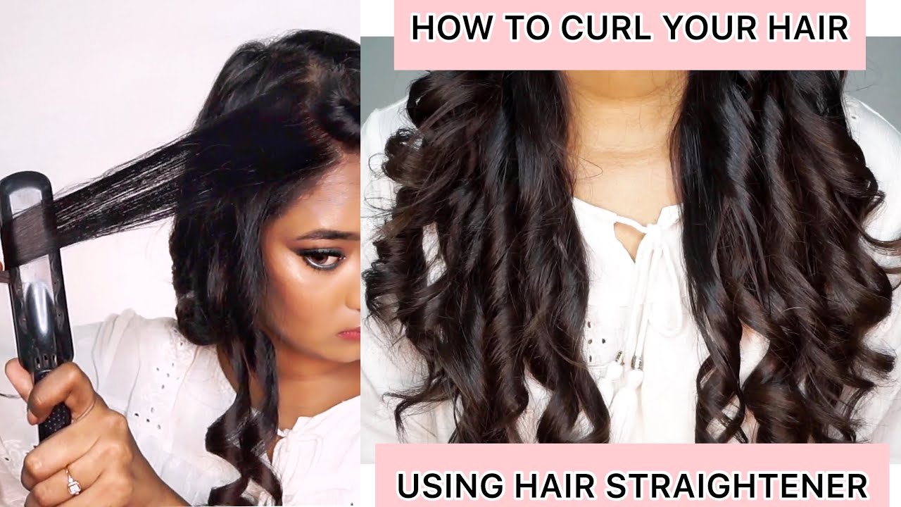 How to CURL your hair with a STRAIGHTENER ! HAIR TUTORIAL YouTube
