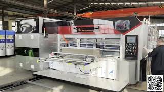 XY-V fully automatic vacuum transfer 4 color flexo printer slotter die-cutter counter stacker #xinyu