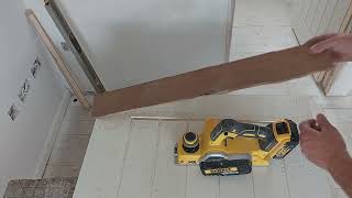 How to plane straight tapered cut with hand planer