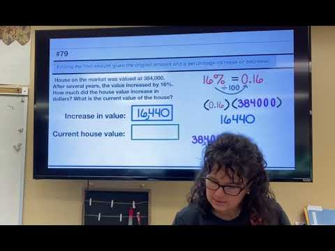 Finding the final amount given the original amount and a percentage increase or decrease