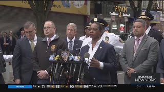 NYPD officials provide update after detective is injured in shooting
