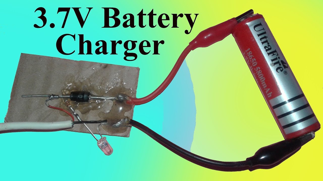 How To Make 3 7v Battery Charger At Home Youtube