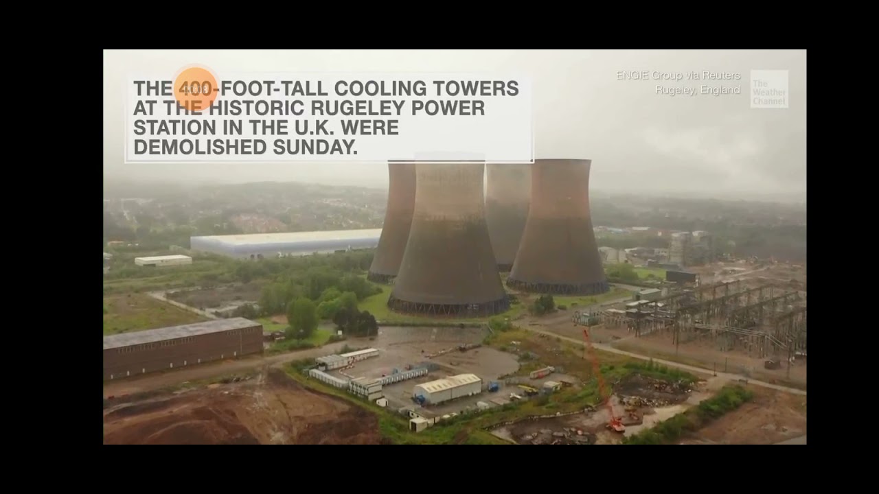 Watch Massive Cooling Towers Collapse in Seconds source the WETHER channel YouTube