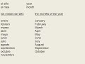 months and seasons