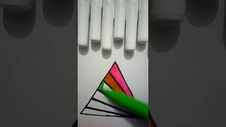Perfect RANBOW🌈 colouring in Triangle 😊