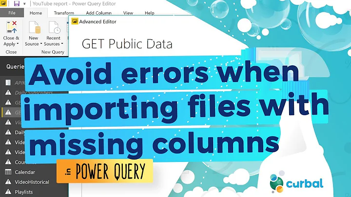 Avoid refresh errors with missing columns in Power BI/Power Query