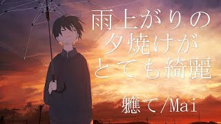 雨上がりの夕焼けがとても綺麗