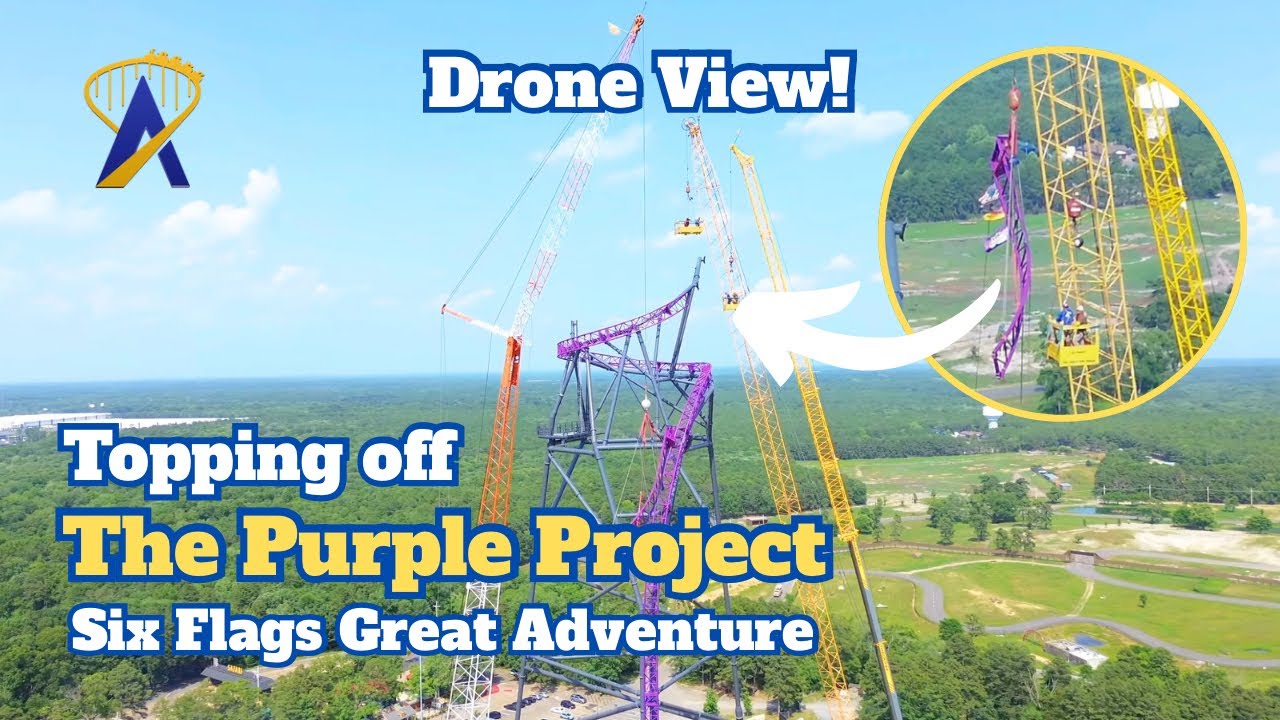 The Purple Project Topped Off at Six Flags - Drone Footage