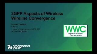 5G Wireless – Wireline Convergence Work Overview Webinar