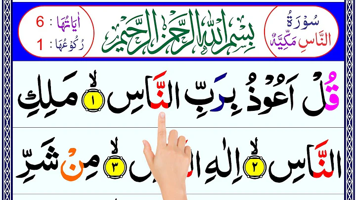 Learn Surah An Nas | Learn Quran word by word with Tajweed | Surah Nas Repeated