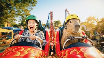 Capybara và bà chơi cá chép nhào lộn siêu cao #capybara