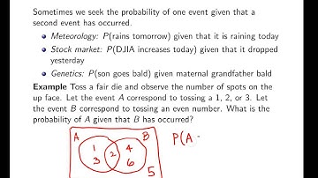 Conditional probability -- Example 1