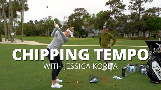 Jessica Korda and Top 100 Teacher Jamie Mulligan explain chipping tempo