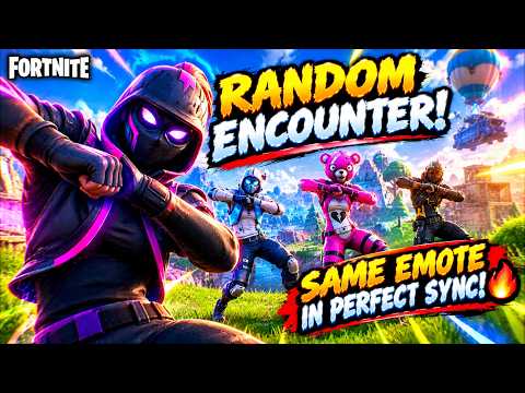 CRAZY FORTNITE RANDOM ENCOUNTER! We Did the SAME EMOTE in Perfect Sync! 🔥